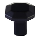 86612 - Hollywood Regency - 1.25" Riviera Square Knob - Flat Black