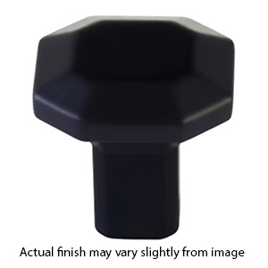 86612 - Hollywood Regency - 1.25" Riviera Square Knob - Flat Black