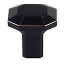 86612 - Hollywood Regency - 1.25" Riviera Square Knob - Oil Rubbed Bronze