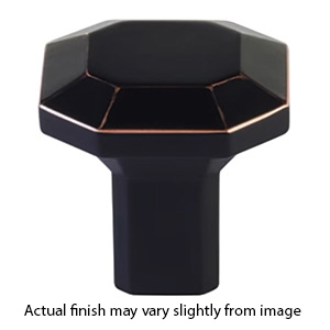 86612 - Hollywood Regency - 1.25" Riviera Square Knob - Oil Rubbed Bronze