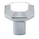 86612 - Hollywood Regency - 1.25" Riviera Square Knob - Polished Chrome