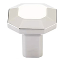 86612 - Hollywood Regency - 1.25" Riviera Square Knob - Polished Nickel