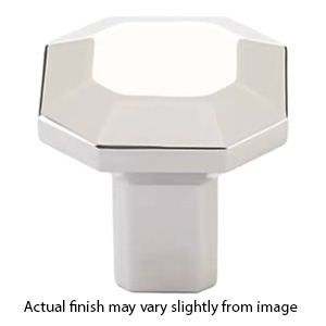 86612 - Hollywood Regency - 1.25" Riviera Square Knob - Polished Nickel