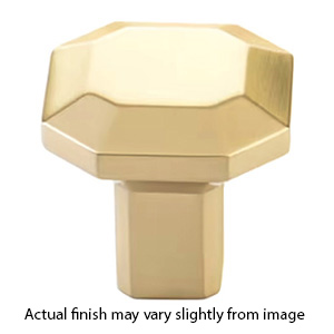 86612 - Hollywood Regency - 1.25" Riviera Square Knob - Satin Brass