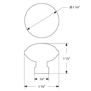 86696 - Industrial Modern - Brandt 1.75" Knob - Satin Brass