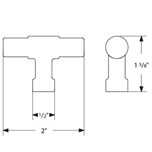 86699 - Industrial Modern - Jasper 2" Knob - Satin Brass