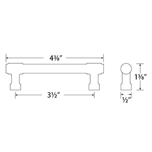 86686 - Industrial Modern - Jasper 3.5" Pull - Satin Nickel