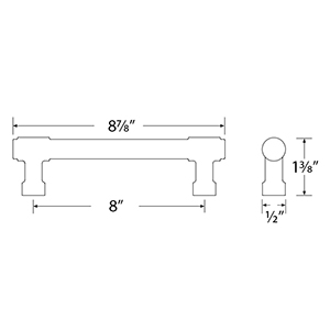 86690 - Industrial Modern - Jasper 8" Pull - Satin Nickel