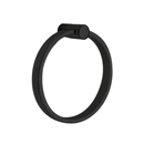 2801 - Modern Brass - Towel Ring - Square Rosette - Flat Black