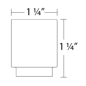 86701 - Modern Rectangular - Allerton 1.25" Knob - Satin Nickel