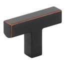 86726 - Modern Rectangular - 2" Warwick T-Knob - Oil Rubbed Bronze