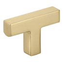 86726 - Modern Rectangular - 2" Warwick T-Knob - Satin Brass