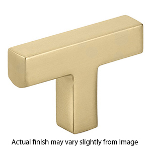 86726 - Modern Rectangular - 2" Warwick T-Knob - Satin Brass