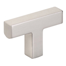 86726 - Modern Rectangular - 2" Warwick T-Knob - Satin Nickel