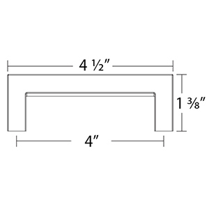 86668 TWB - Rustic Modern - 4"cc Cabinet Pull - Tumbled White Bronze