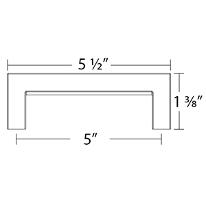 86669 TWB - Rustic Modern - 5"cc Cabinet Pull - Tumbled White Bronze