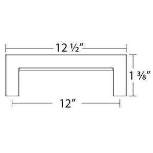 86673 TWB - Rustic Modern - 12"cc Cabinet Pull - Tumbled White Bronze