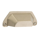 86051 - Sandcast Bronze - 3" Bin Pull - Tumbled White Bronze