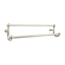 23051-2 - Sandcast Bronze - 18" Double Towel Bar - Type 2 Rosette - Tumbled White Bronze