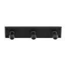 2307 - Sandcast Bronze - 3 Hooks w/Rectangular Plate - Flat Black