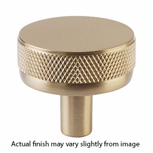 1-1/4" Select Knurled Cabinet Knob - Satin Brass