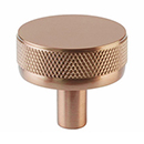 1-1/4" Select Knurled Cabinet Knob - Satin Copper