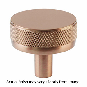 1-1/4" Select Knurled Cabinet Knob - Satin Copper