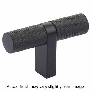 3-1/8" Select Bar Knurled Cabinet T-Knob - Flat Black