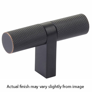 2-1/4" Select Bar Knurled Cabinet T-Knob - Oil Rubbed Bronze