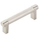 3.5" cc Select Knurled Cabinet Rectangular Pull - Satin Nickel