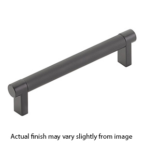 5" cc Select Knurled Cabinet Rectangular Pull - Flat Black