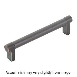 6" cc Select Knurled Cabinet Rectangular Pull - Oil Rubbed Bronze