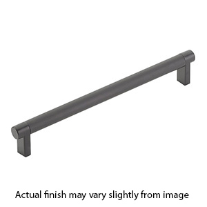 10" cc Select Knurled Cabinet Rectangular Pull - Flat Black