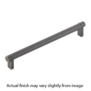 8" cc Select Knurled Cabinet Rectangular Pull - Oil Rubbed Bronze