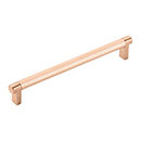 8" cc Select Knurled Cabinet Rectangular Pull - Satin Copper