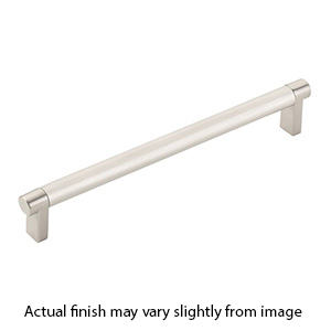 8" cc Select Knurled Cabinet Rectangular Pull - Satin Nickel