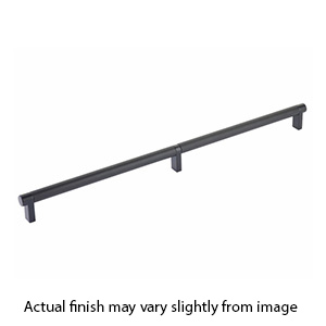 16" cc Select Knurled Cabinet Rectangular Pull - Flat Black