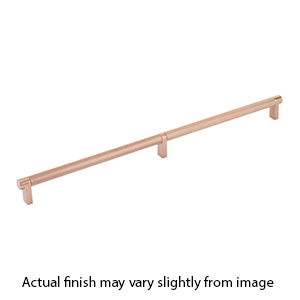 36" cc Select Knurled Cabinet Rectangular Pull - Satin Copper