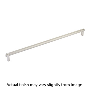 18" cc Select Knurled Cabinet Rectangular Pull - Satin Nickel