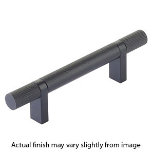 3.5" cc Select Knurled Cabinet Bar Pull - Flat Black