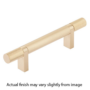 3.5" cc Select Knurled Cabinet Bar Pull - Satin Brass