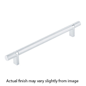 12" cc Select Knurled Cabinet Bar Pull - Polished Chrome