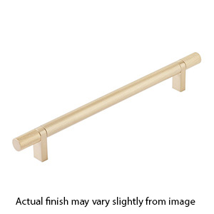 10" cc Select Knurled Cabinet Bar Pull - Satin Brass