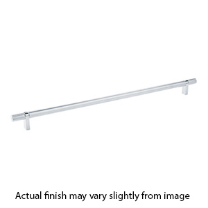 18" cc Select Knurled Cabinet Bar Pull - Polished Chrome