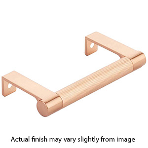 3.75" cc Select Knurled Cabinet Edge Pull - Satin Copper