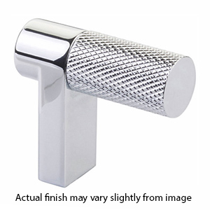 1-1/2" Select Knurled Cabinet Finger Pull - Polished Chrome