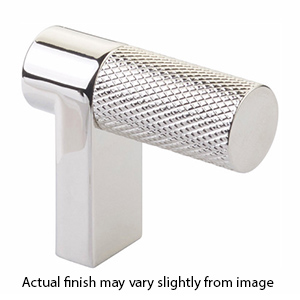2" Select Knurled Cabinet Finger Pull - Polished Nickel