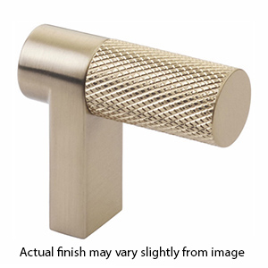 1-1/2" Select Knurled Cabinet Finger Pull - Satin Brass