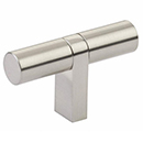 2-1/4" Select Bar Smooth Cabinet T-Knob - Satin Nickel