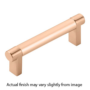 4" cc Select Smooth Cabinet Rectangular Pull - Satin Copper